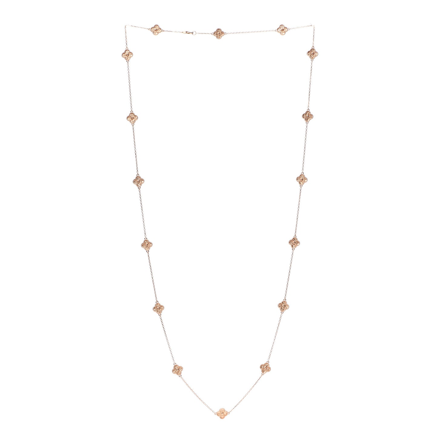 18K Rose Gold 16 Motifs Sweet Alhambra Necklace