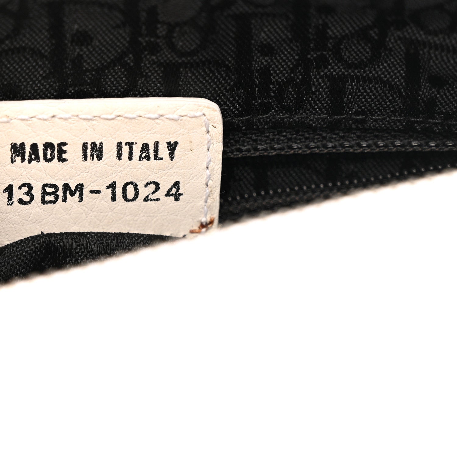 Christian Dior Calfskin Logo Charms Boston White 7 of 15