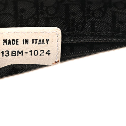 Christian Dior Calfskin Logo Charms Boston White 7 of 15