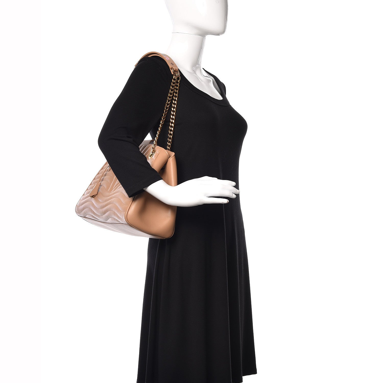 Louis Vuitton Calfskin New Wave Chain Tote Noisette 2 of 8
