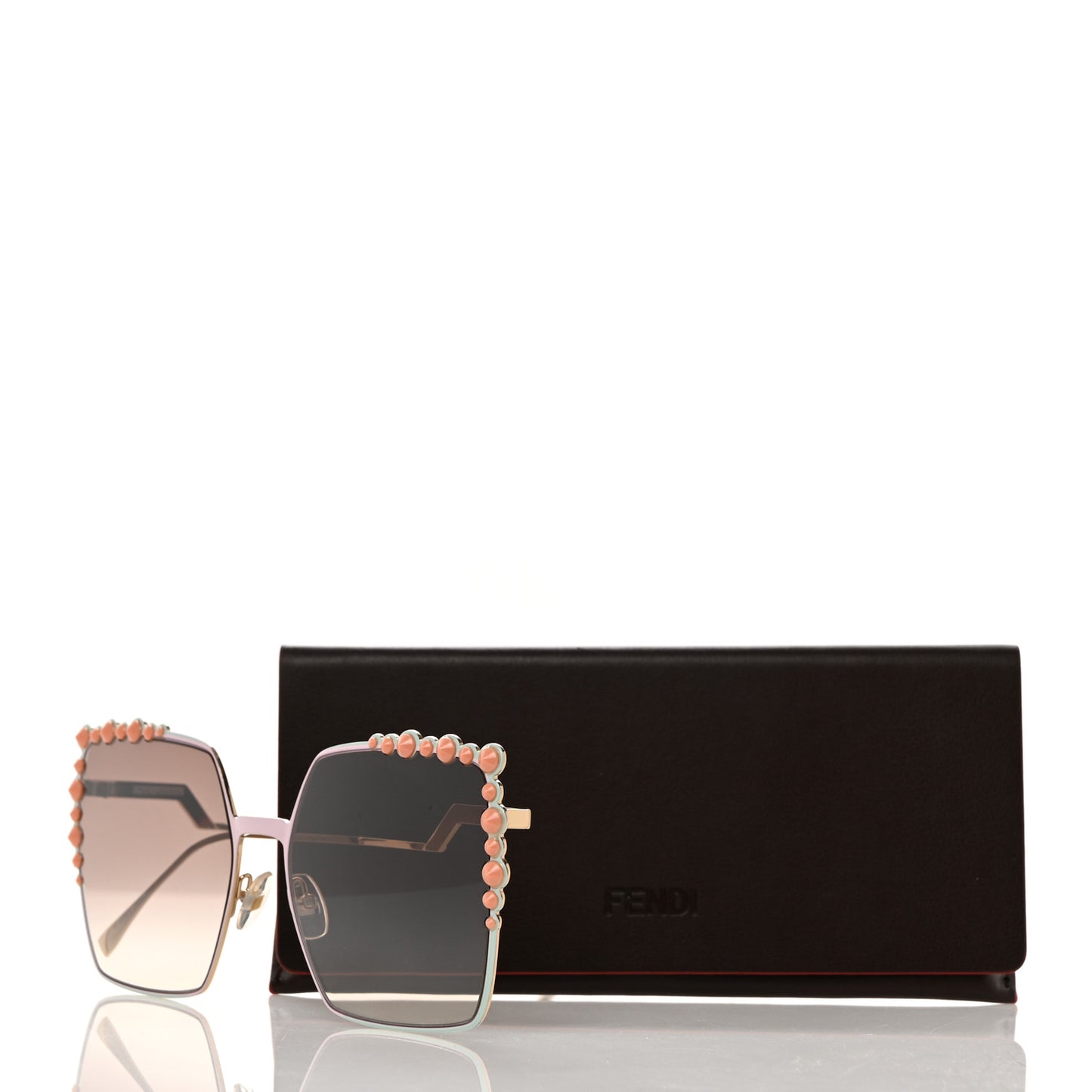 Metal Dots Square Sunglasses FF 0259/S Gold