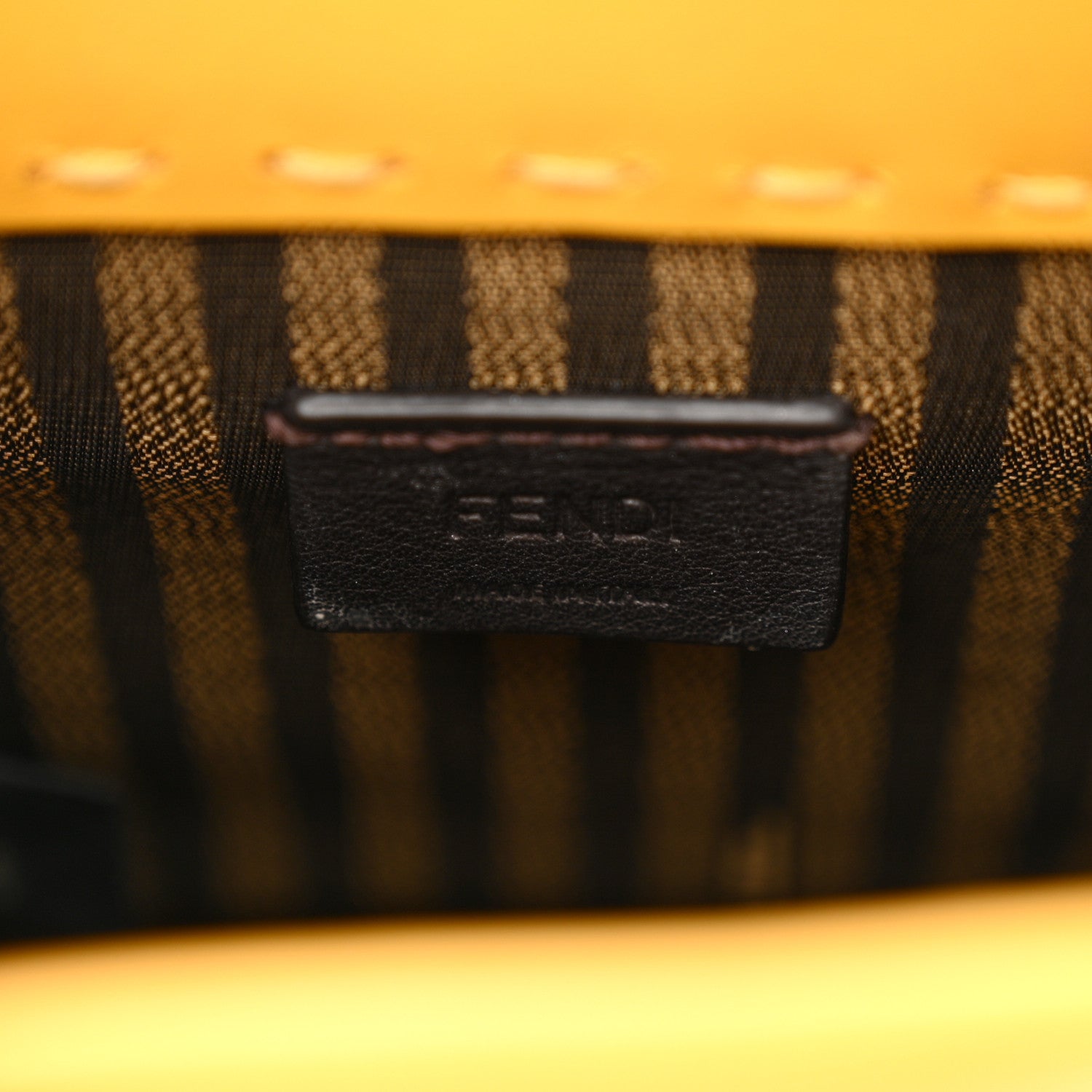 Fendi Vitello King Plexiglass Logo Embossed Mini Fendi Sunshine Shopper Tote Mimosa 6 of 12