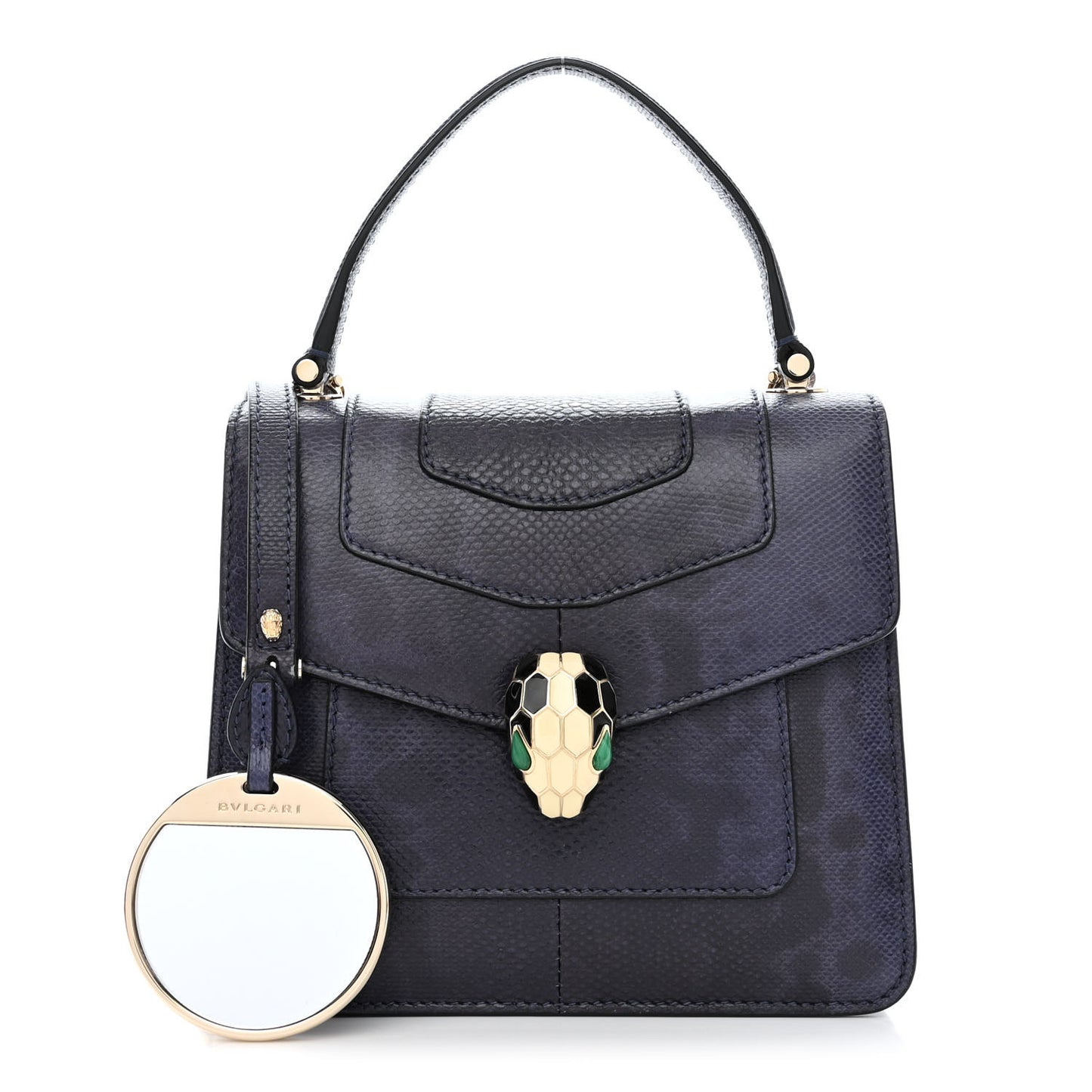 Karung Serpenti Forever Top Handle Navy Blue