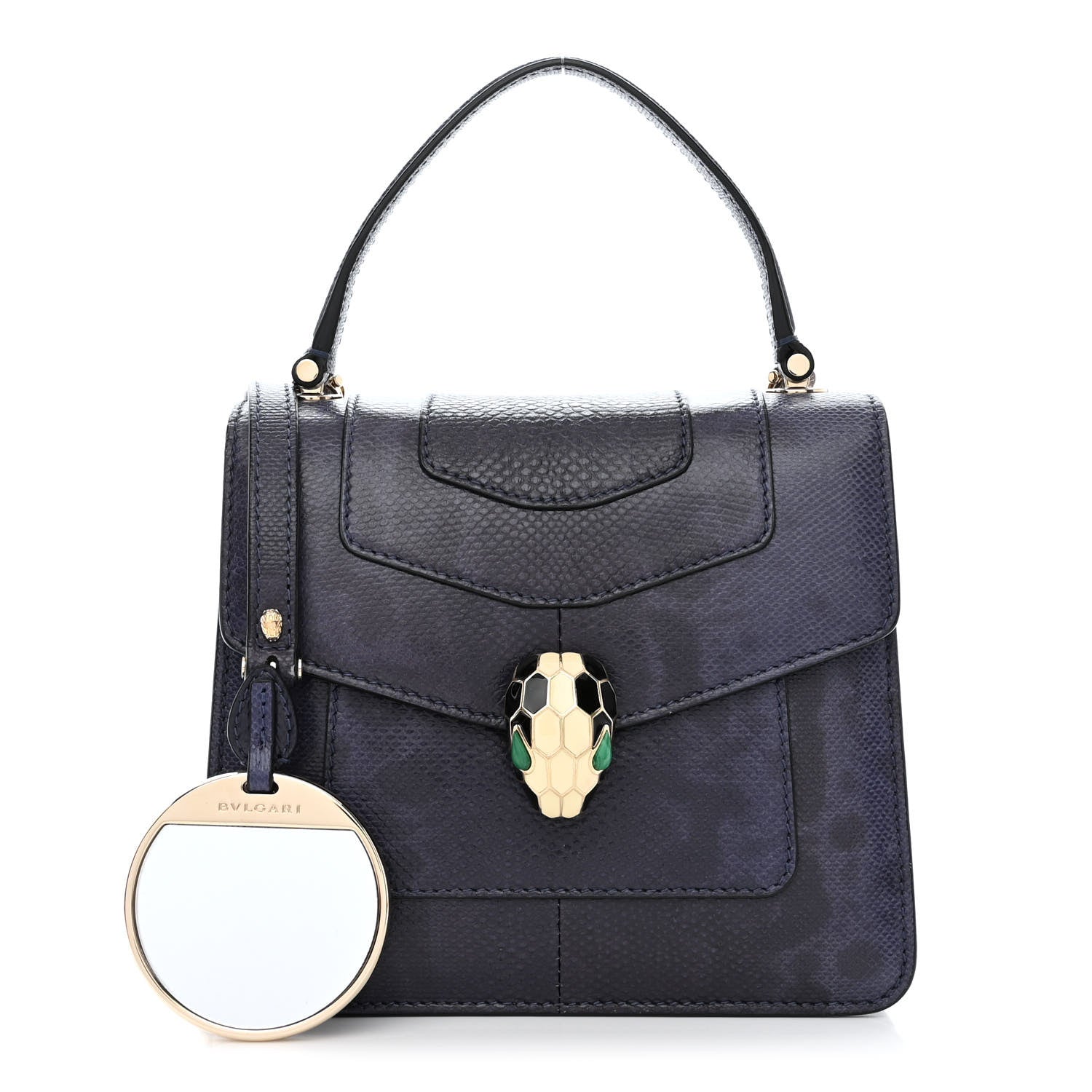 Bulgari Karung Serpenti Forever Top Handle Navy Blue 1 of 11