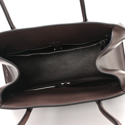 The Row Polished Saddle Calfskin Margaux Shoulder 12 Hippo Grey 5 of 9