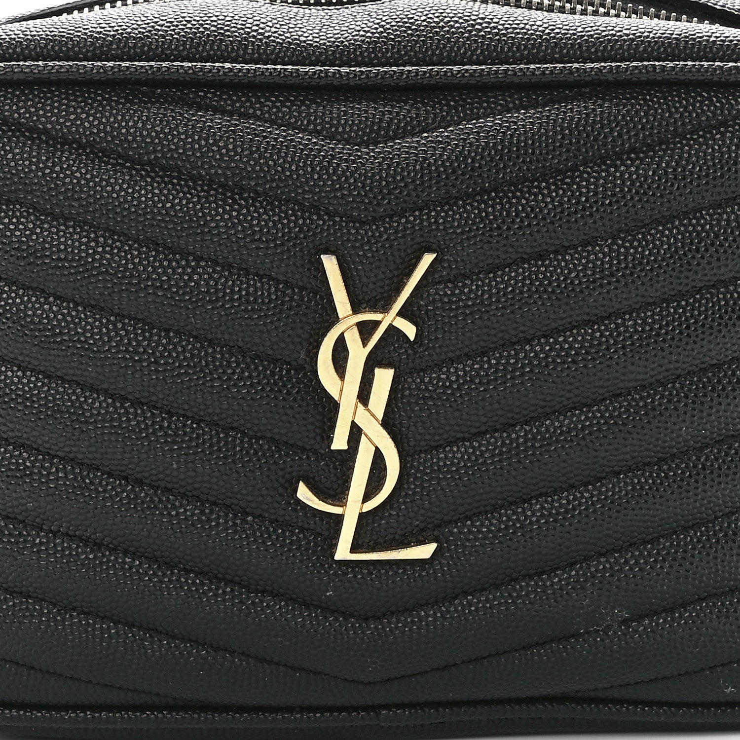 Saint Laurent Grain De Poudre Matelasse Monogram Mini Lou Camera Bag Black 8 of 11
