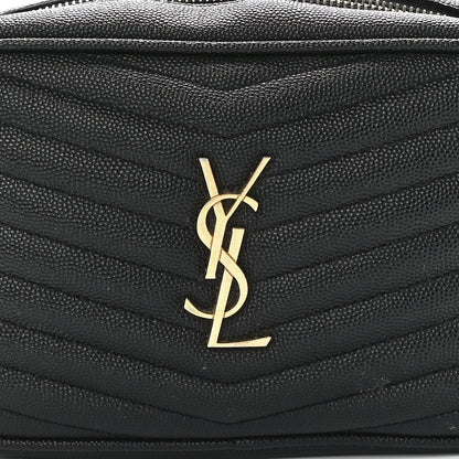 Saint Laurent Grain De Poudre Matelasse Monogram Mini Lou Camera Bag Black 8 of 11