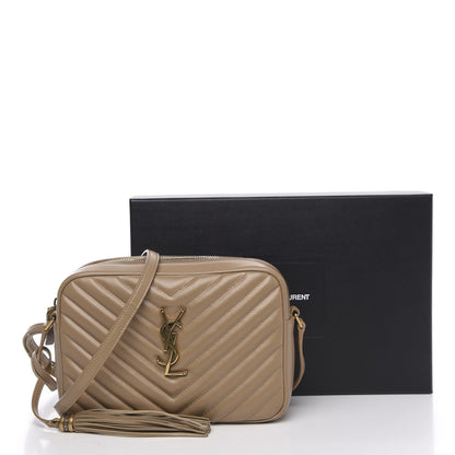 Saint Laurent Calfskin Matelasse Monogram Lou Camera Bag Dark Latte 9 of 10