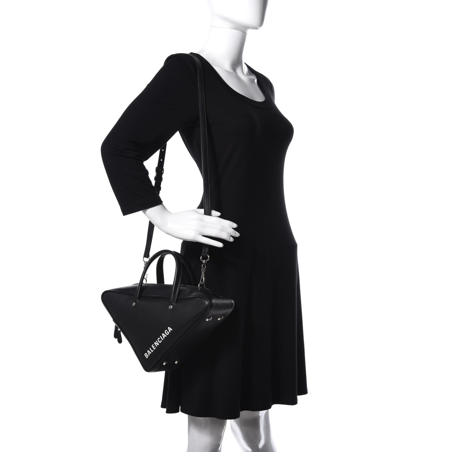 Balenciaga Calfskin S Triangle Duffle Black 2 of 23