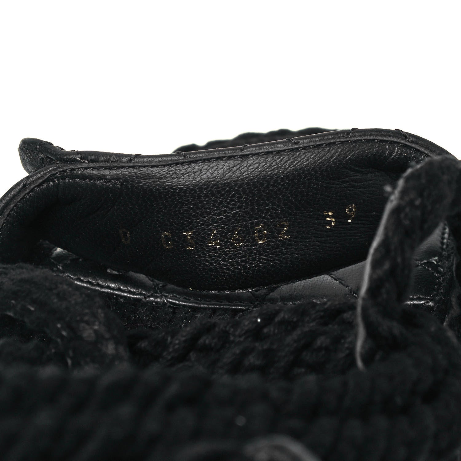 Chanel Cord Lambskin Quilted Logo Sandals 39 Black 8 of 8