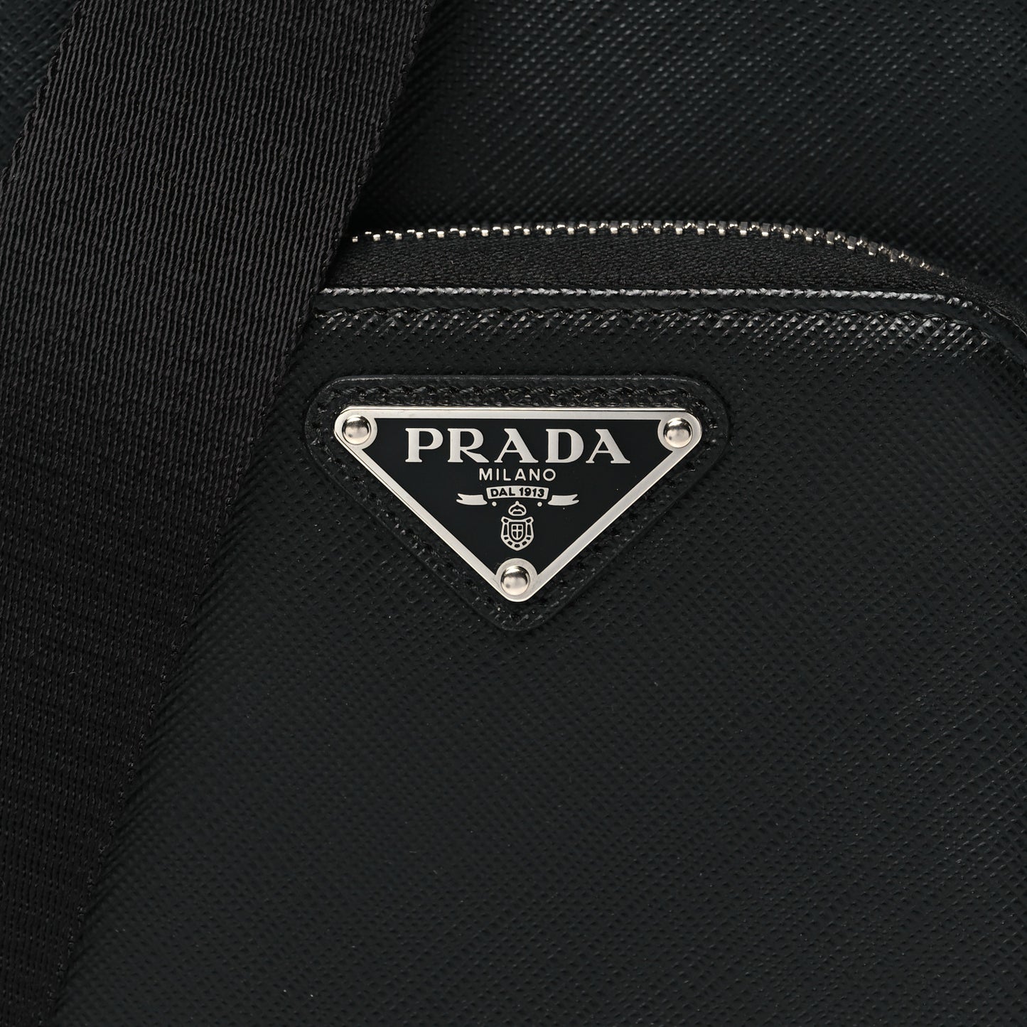 Saffiano Smartphone Case Crossbody Black