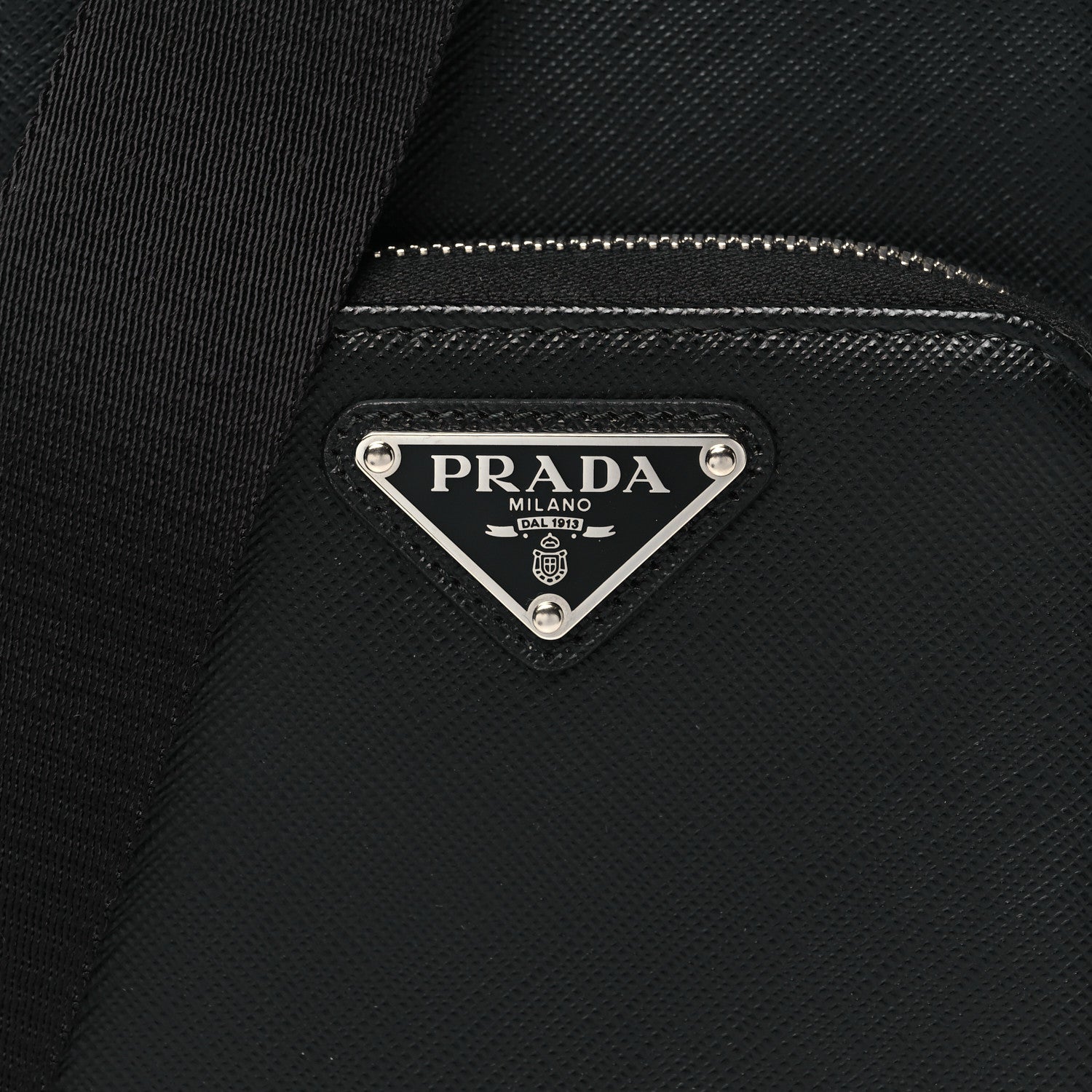 Prada Saffiano Smartphone Case Crossbody Black 8 of 10