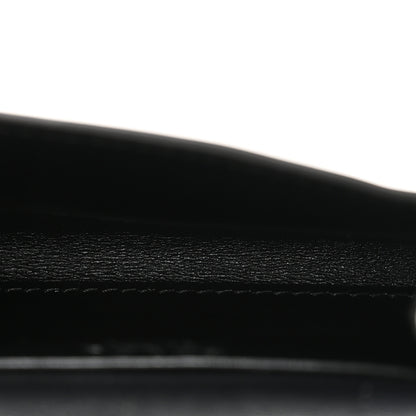 Prada Spazzolato Chain Flap Card Holder Wallet Black 5 of 9