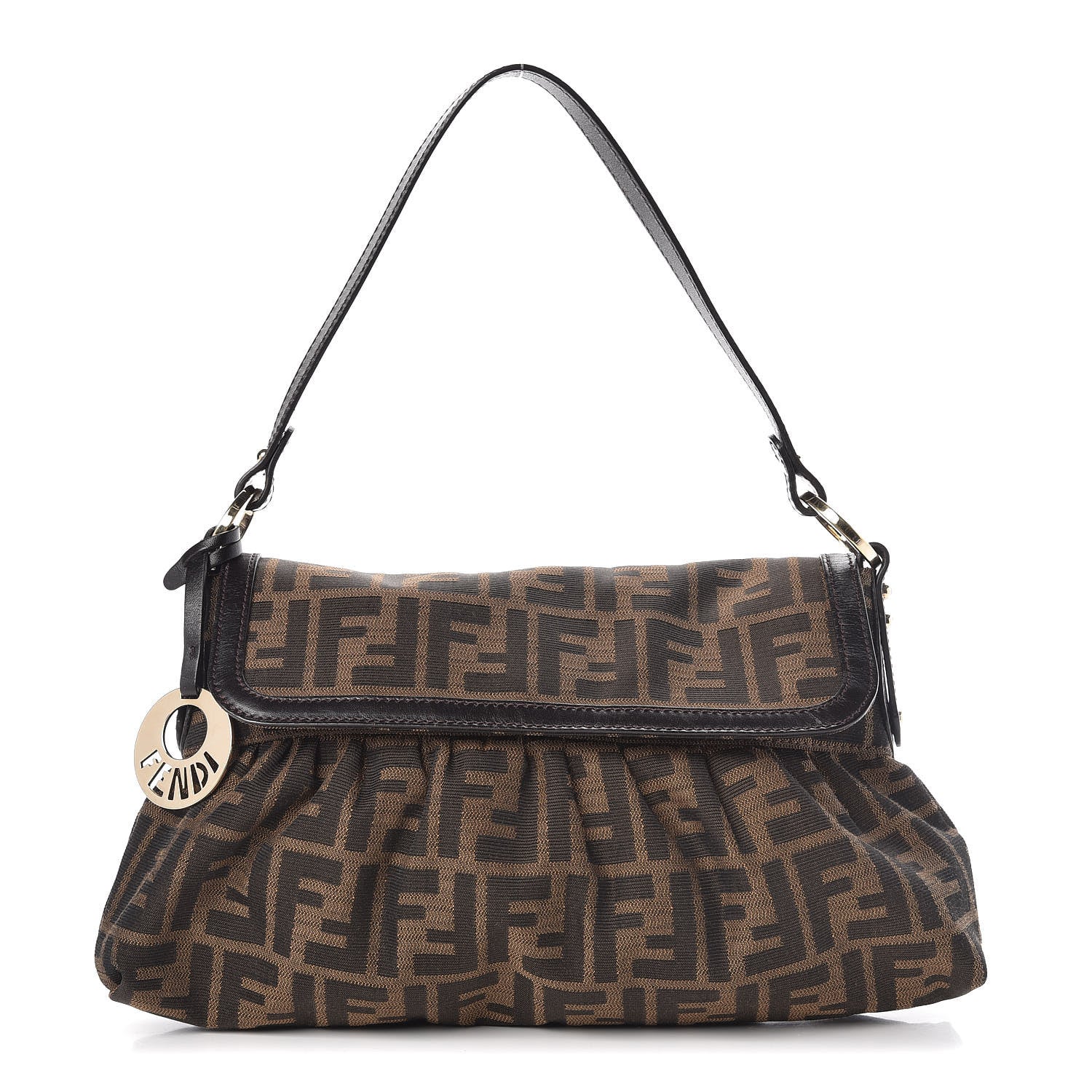 Fendi Zucca Small Chef Shoulder Bag Tobacco 1 of 10