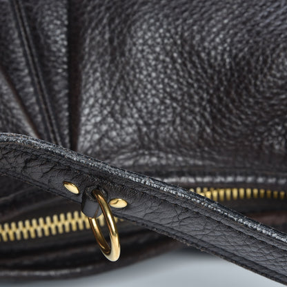Burberry Calfskin Malika Hobo Dark Brown 10 of 12