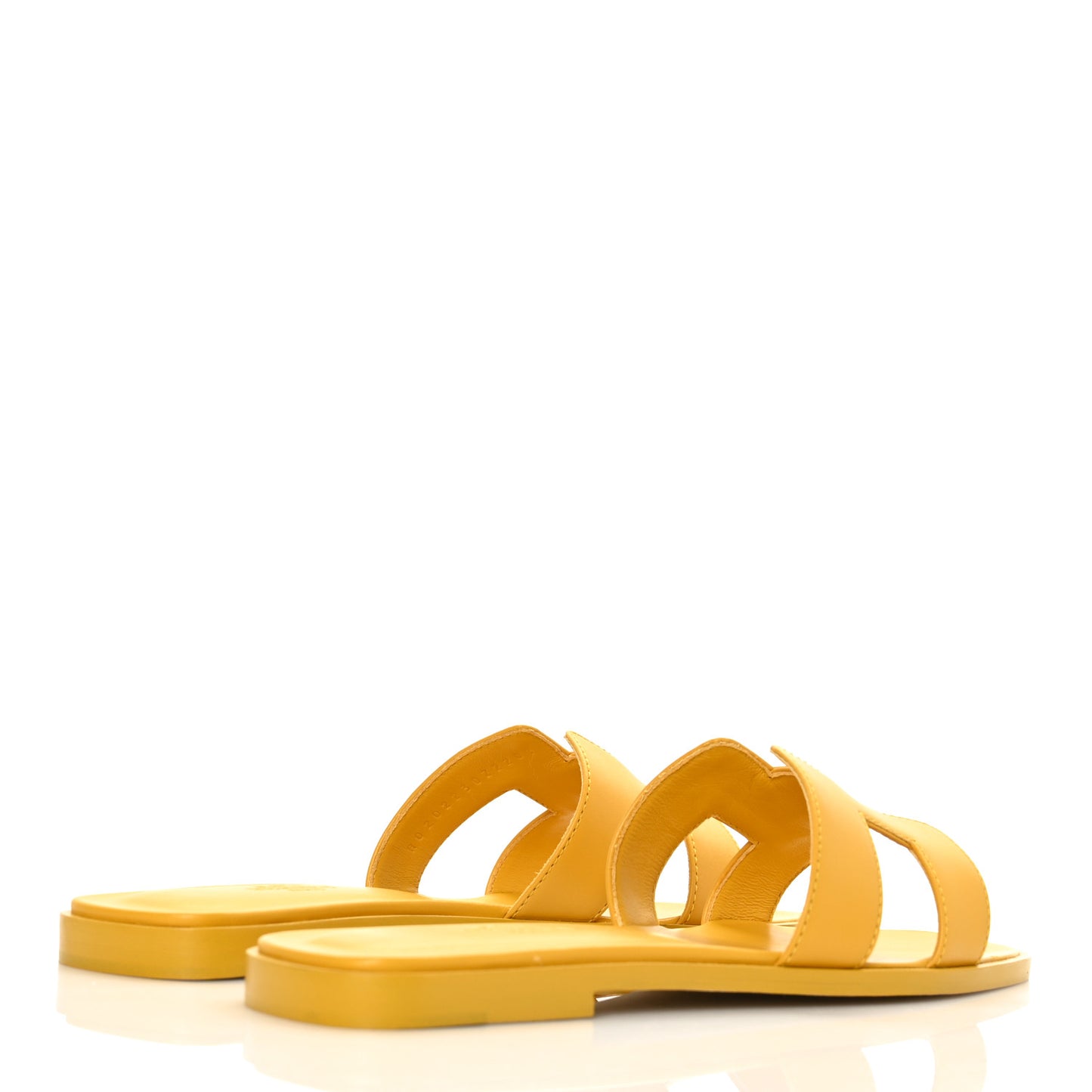 Box Calfskin Oran Sandals 36.5 Jaune Citron