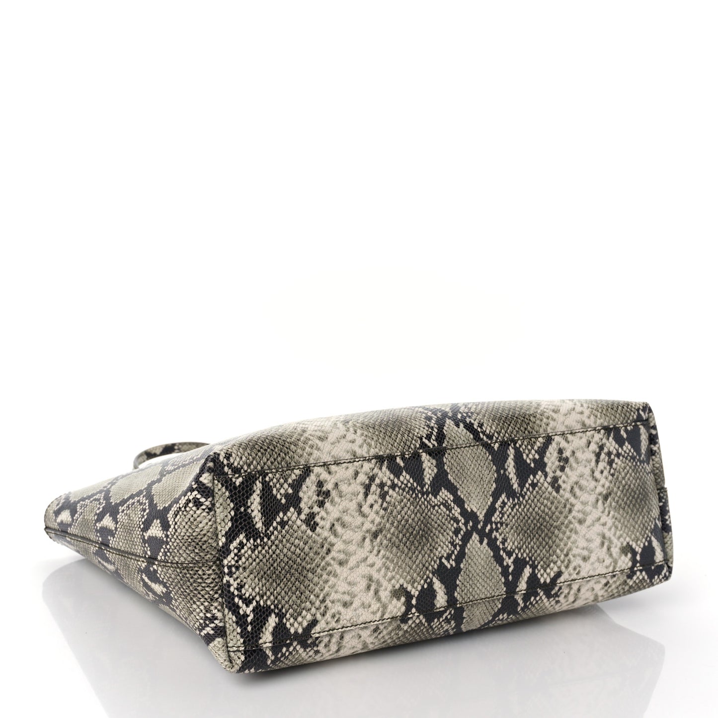 Snakeskin Embossed Calfskin Nine2Five East West Black White