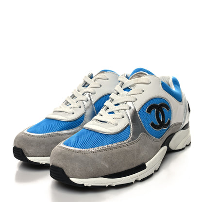 Chanel Mesh Suede Calfskin Womens CC Sneakers 41 3 of 8