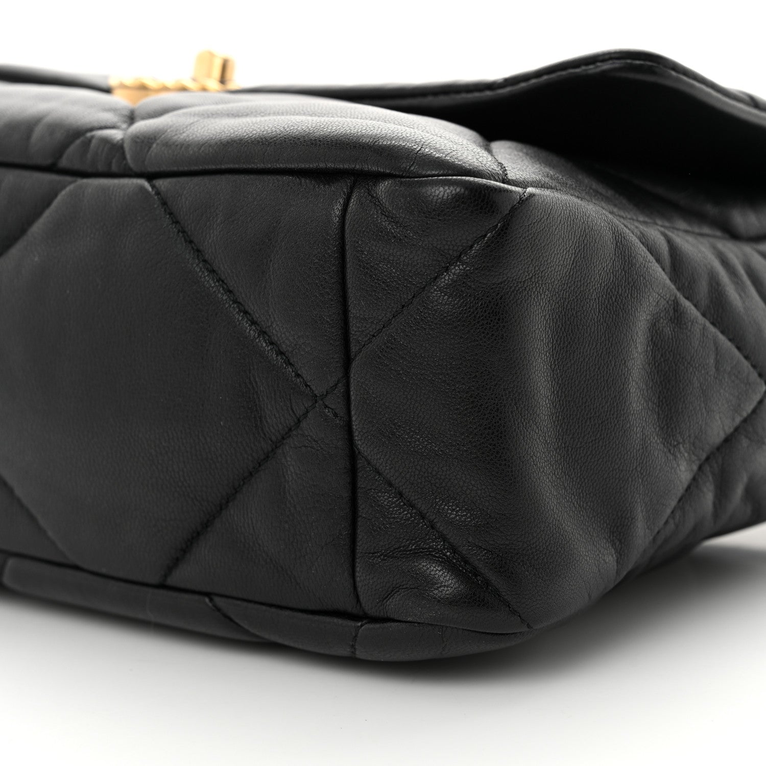 Chanel Goatskin Quilted Large Chanel 19 Flap Black 10 of 11
