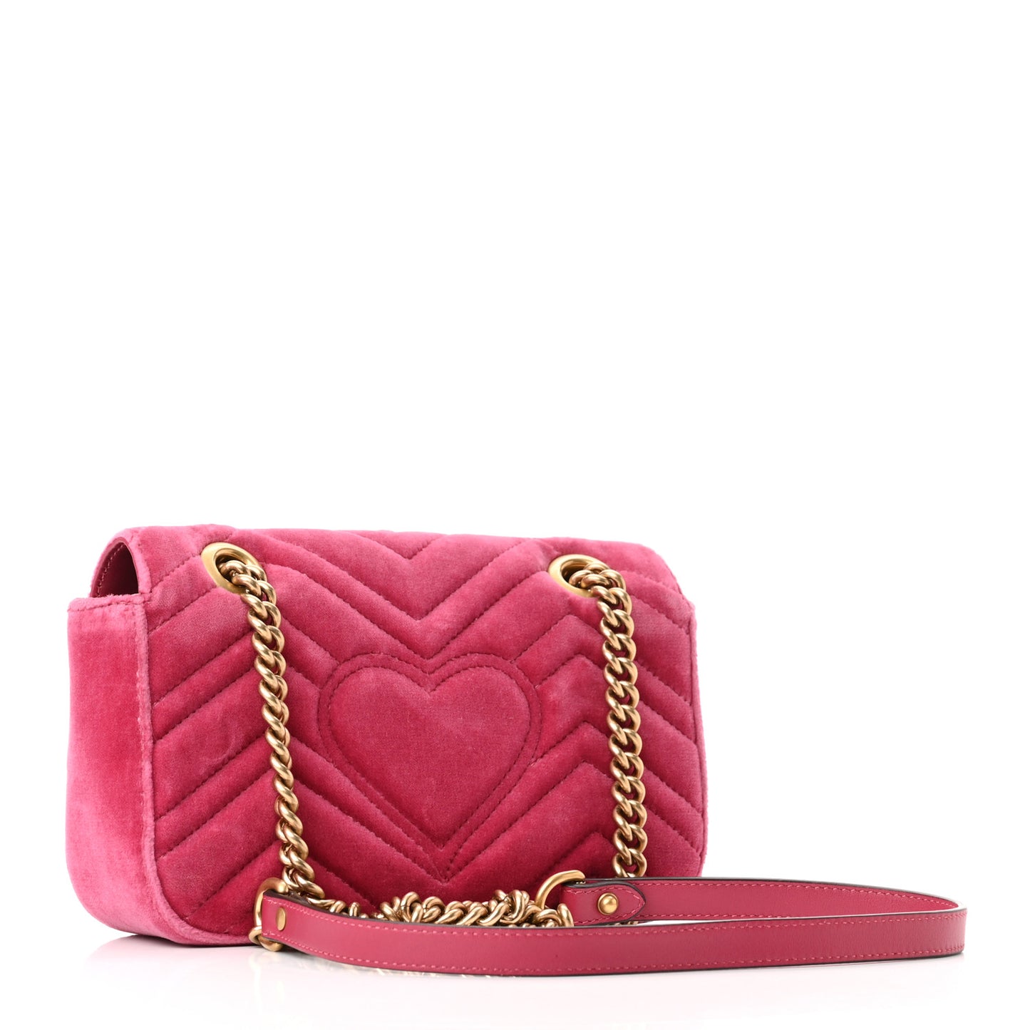 Velvet Matelasse Embroidered Mini GG Marmont Shoulder Bag Light Raspberry Rose