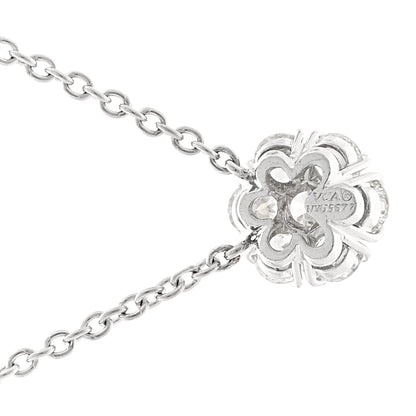 Van Cleef & Arpels Platinum Diamond Fleurette Pendant Necklace 4 of 5