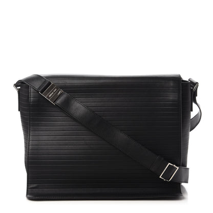 Christian Dior HOMME Calfskin Ribbed Messenger Black 1 of 10
