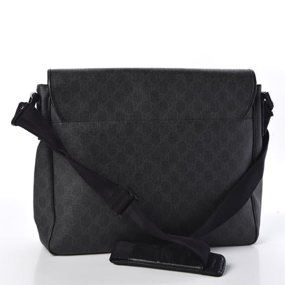 Gucci GG Plus Monogram Medium Flap Messenger Bag Black 2 of 10