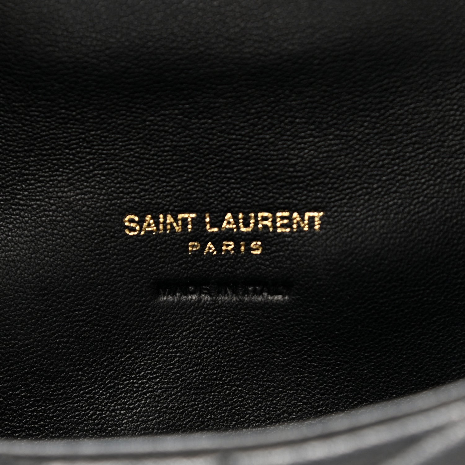 Saint Laurent Lambskin Monogram Loulou Puffer Pouch Clutch Black 7 of 8