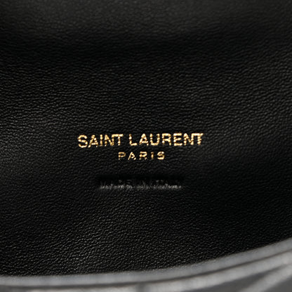 Saint Laurent Lambskin Monogram Loulou Puffer Pouch Clutch Black 7 of 8