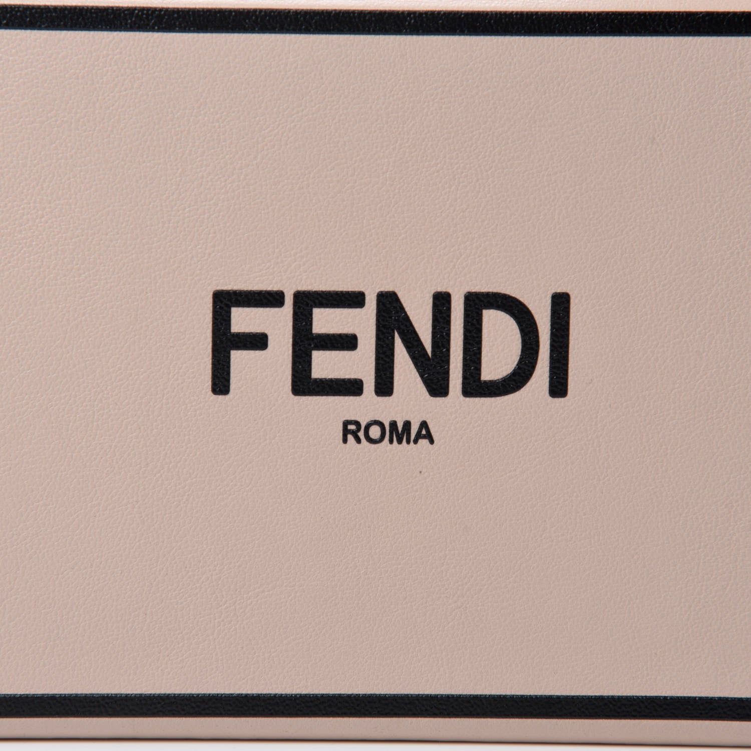 Fendi Vitello Fluffy Logo Horizontal Box Crossbody Bag Rosa Quarzo Black 10 of 11