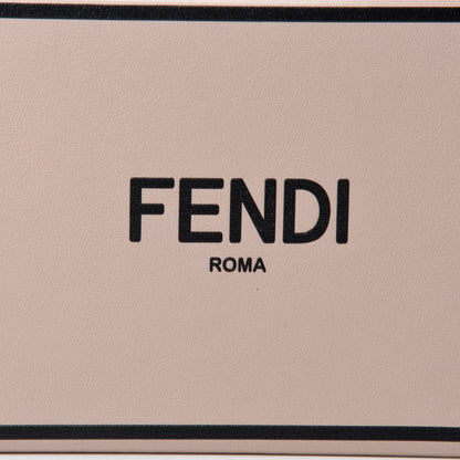 Fendi Vitello Fluffy Logo Horizontal Box Crossbody Bag Rosa Quarzo Black 10 of 11