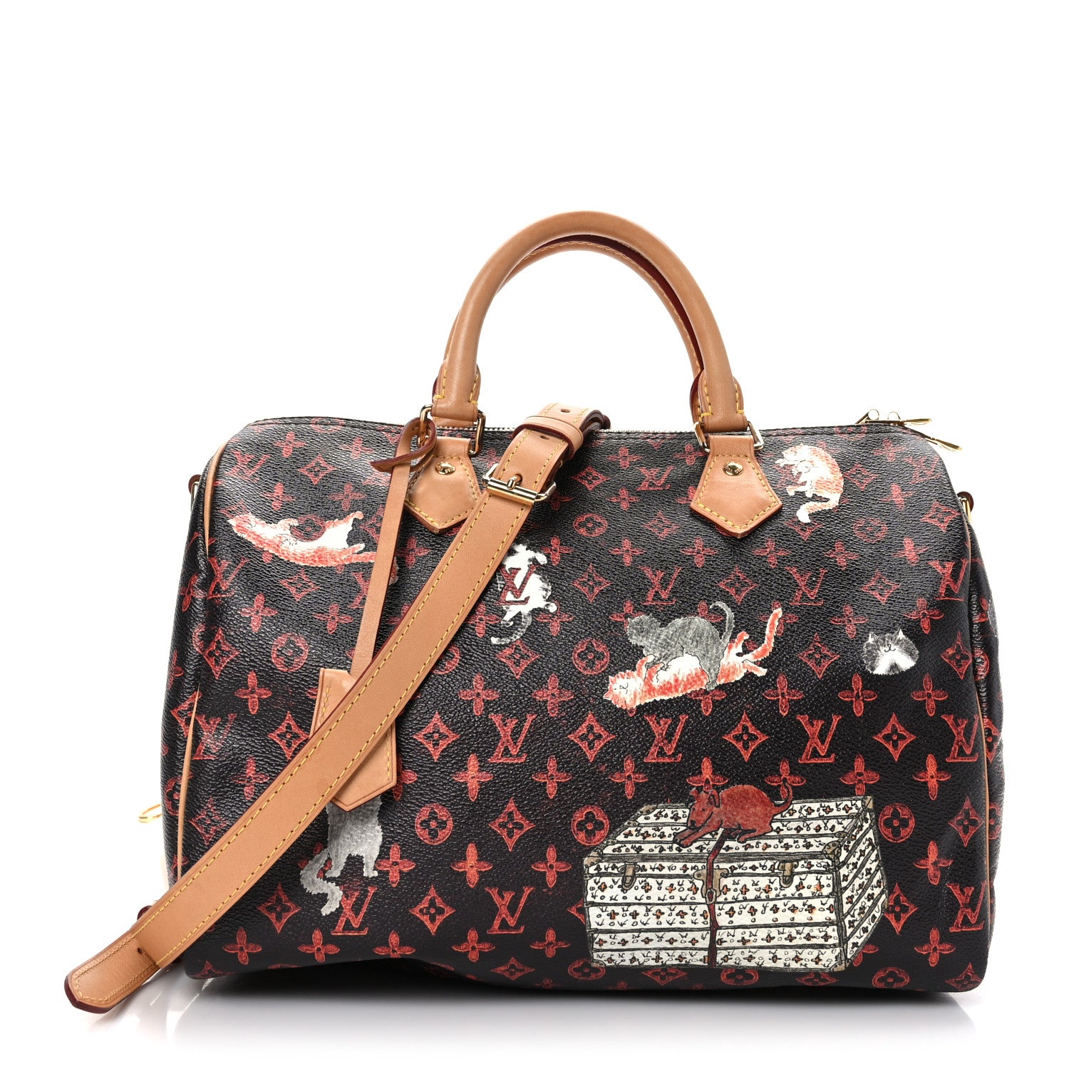 Louis Vuitton Catogram Speedy Bandouliere 30 Marron 1 of 11