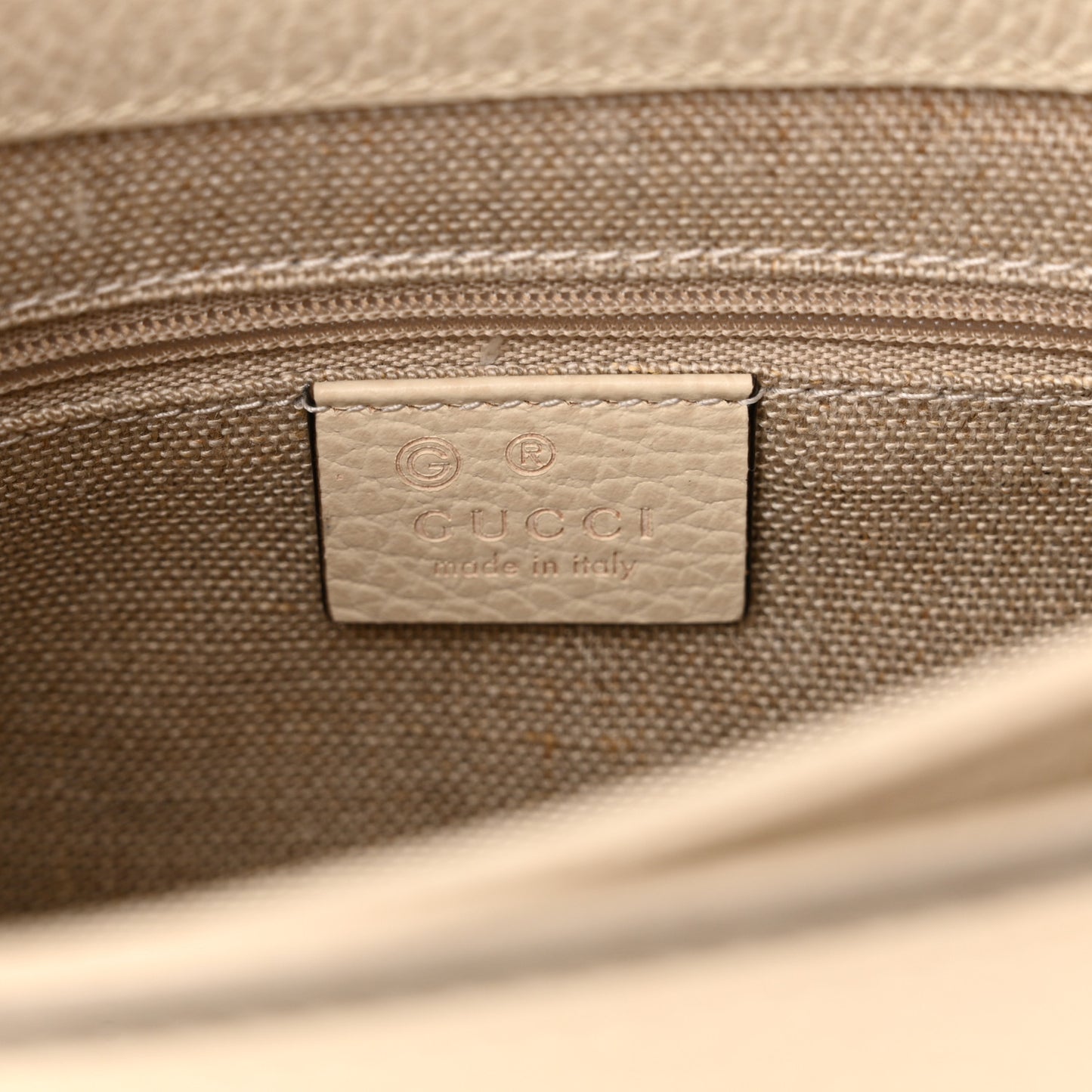 Dollar Calfskin Interlocking G Crossbody Bag Mystic White