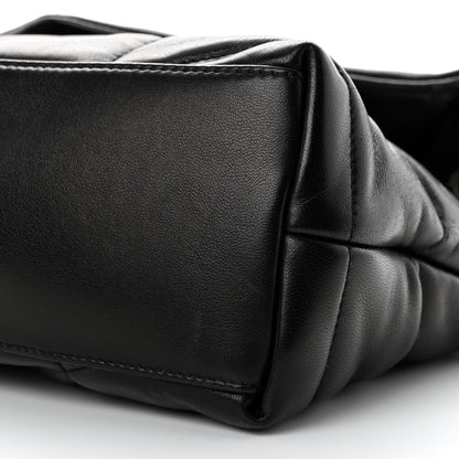 Saint Laurent Lambskin Quilted Small Loulou Puffer Monogram Chain Satchel Black 10 of 11