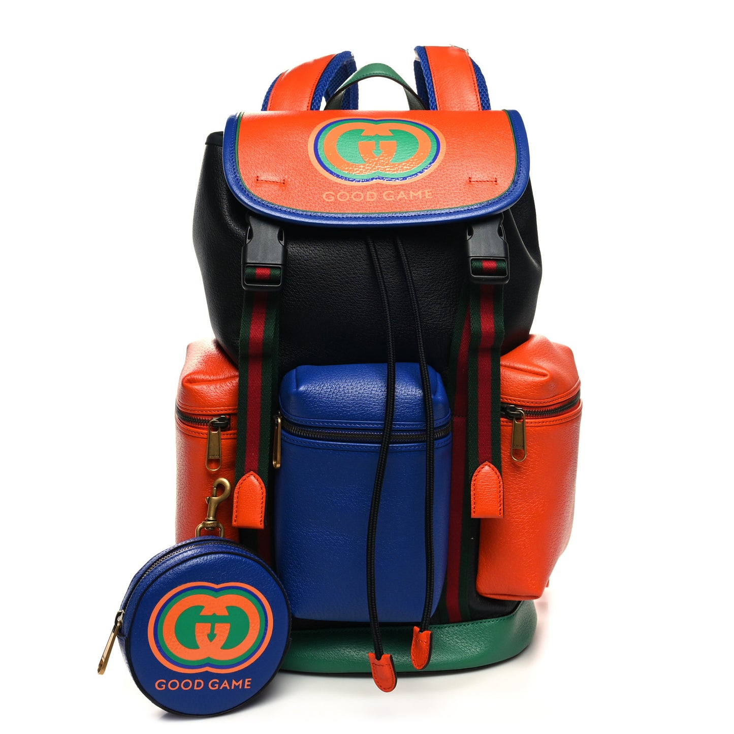 Grained Calfskin Good Game Interlocking G Backpack Multicolor