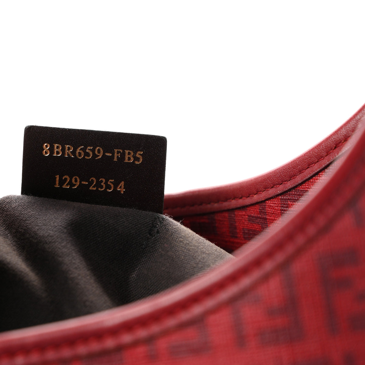 Fendi Zucchino Spalmati Vitello Hobo Bordeaux Rubino 7 of 11