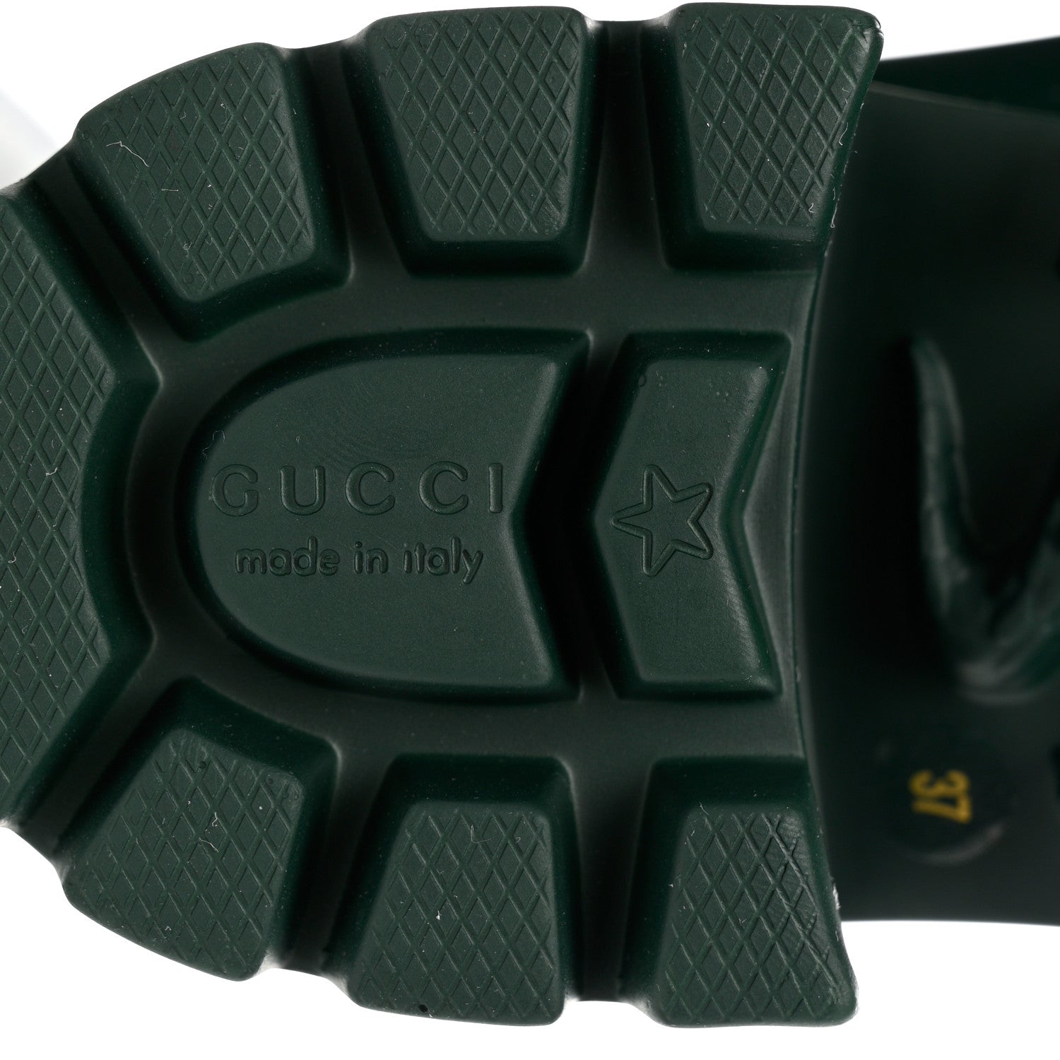 Gucci Rubber Womens Horsebit Ankle Boots 37 Vintage Green 7 of 8