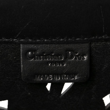 Christian Dior Calfskin Laser Cut Studded Medium Book Tote Black 6 of 7