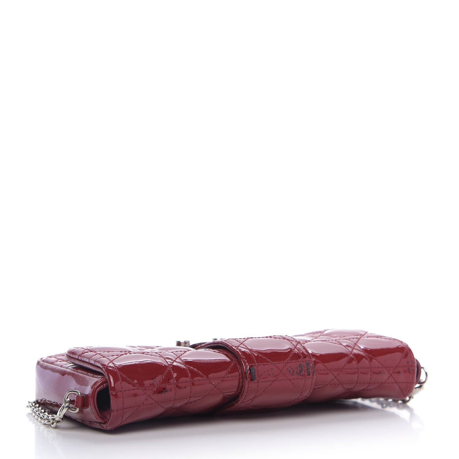 Christian Dior Patent Cannage New Lock Pouch Red 11 of 11