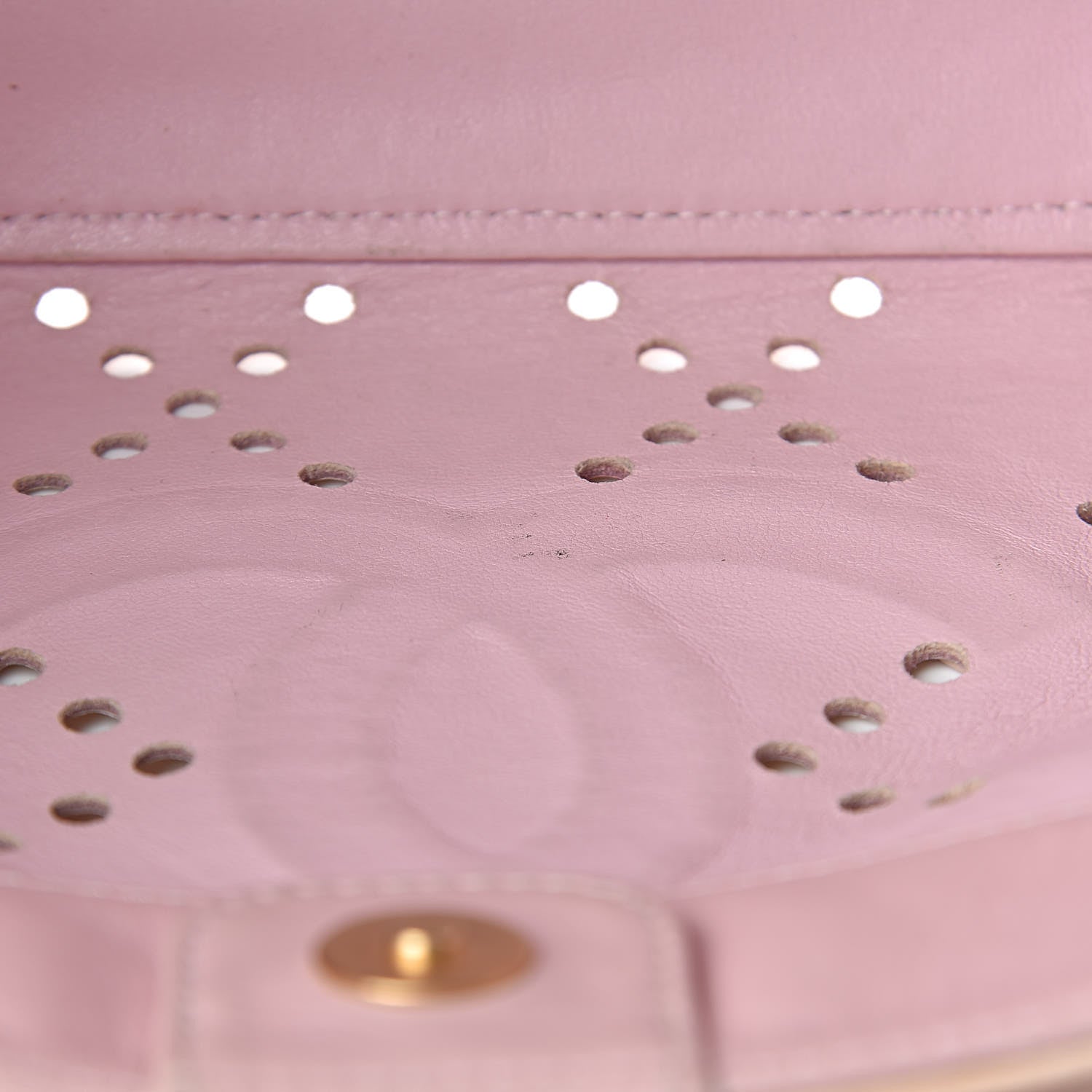 Chanel Patent Perforated CC Shopping Tote Beige 7 of 14