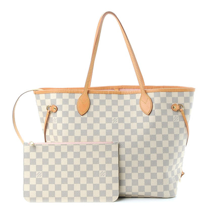 Louis Vuitton Damier Azur Neo Neverfull MM Rose Ballerine 1 of 17