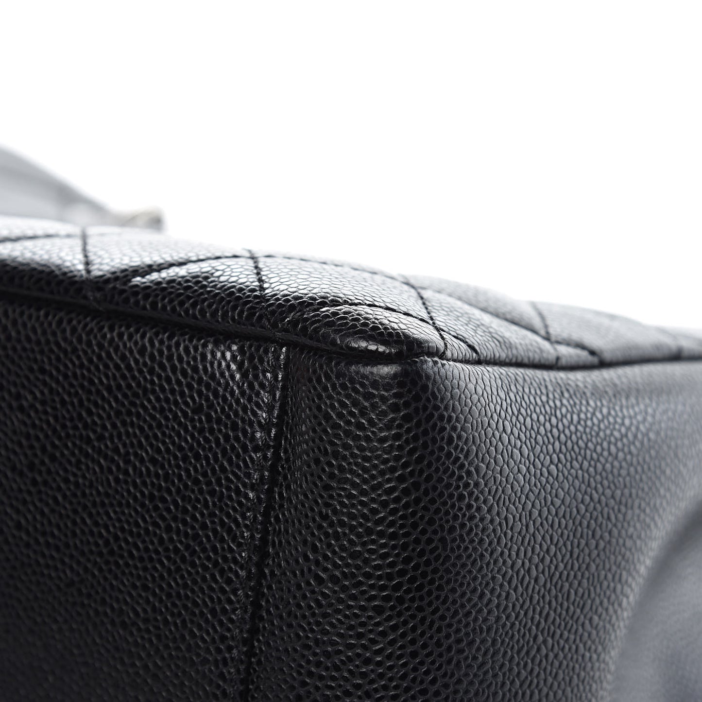 Caviar Quilted Grand Shopping Tote GST Black