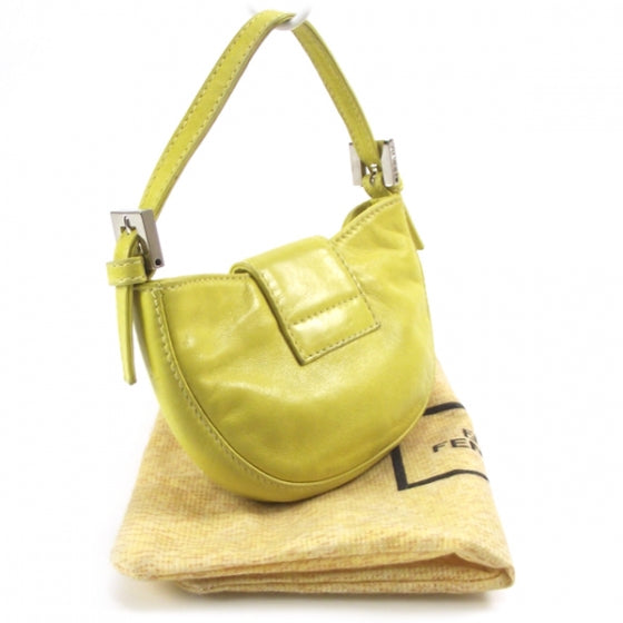 Fendi Lambskin Mini Baguette Yellow 3 of 13