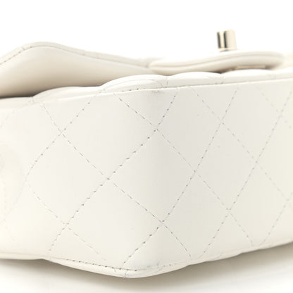 Chanel Lambskin Quilted Mini Rectangular Flap White 8 of 11