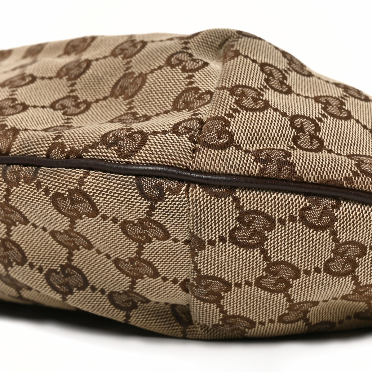Gucci Monogram Web Medium Half Moon Hobo Dark Brown 10 of 10