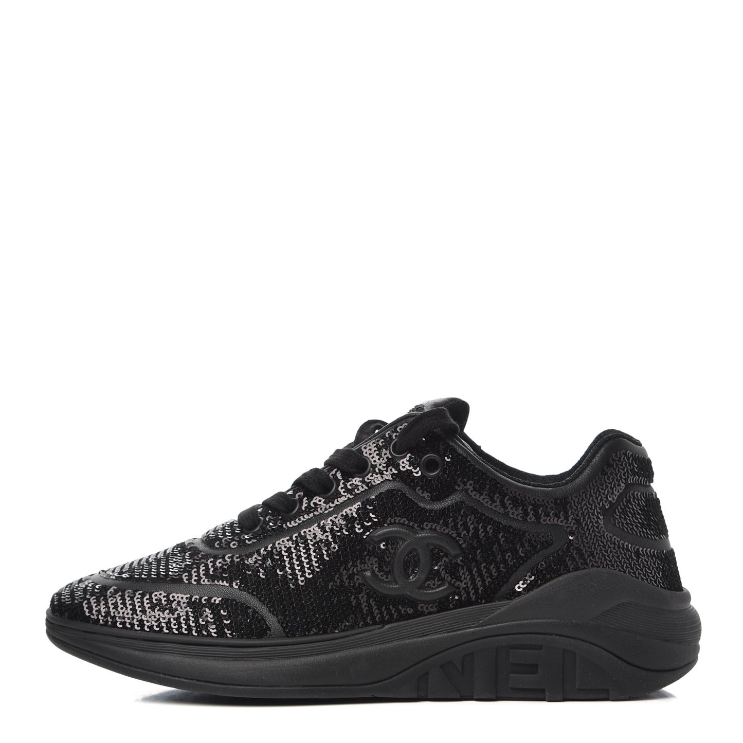 Sequin CC Sneakers 37.5 Black