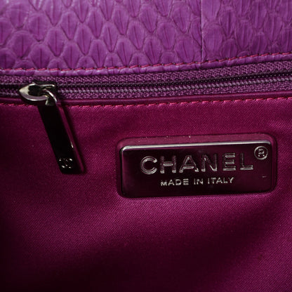 Chanel Elaphe Snakeskin Quilted Medium Easy Carry Flap Purple 6 of 9