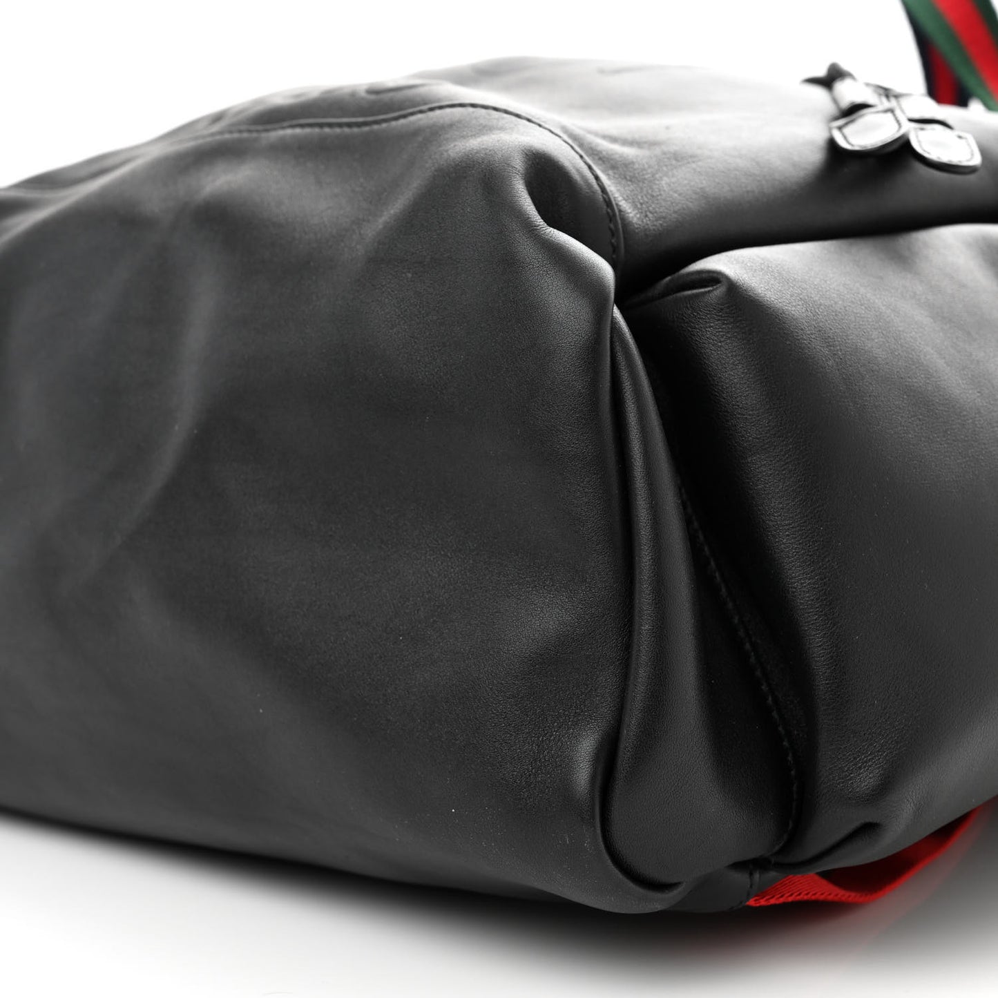 Calfskin Web Blind For Love Animalier Drawstring Backpack Black