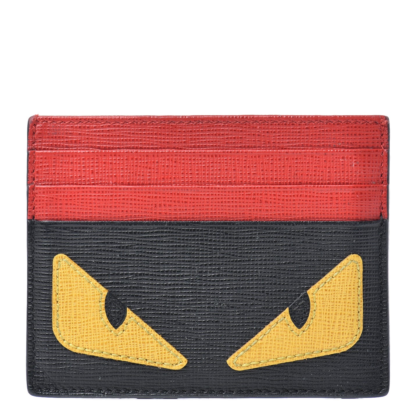 Vitello Elite Monster Eyes Card Holder Black Yellow Red