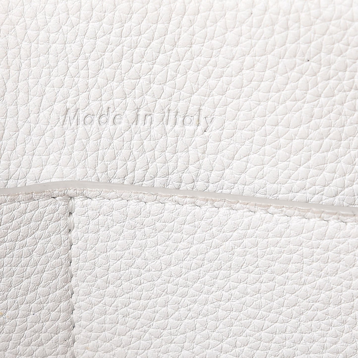 Baby Grained Calfskin Small Tri-Fold Bag White